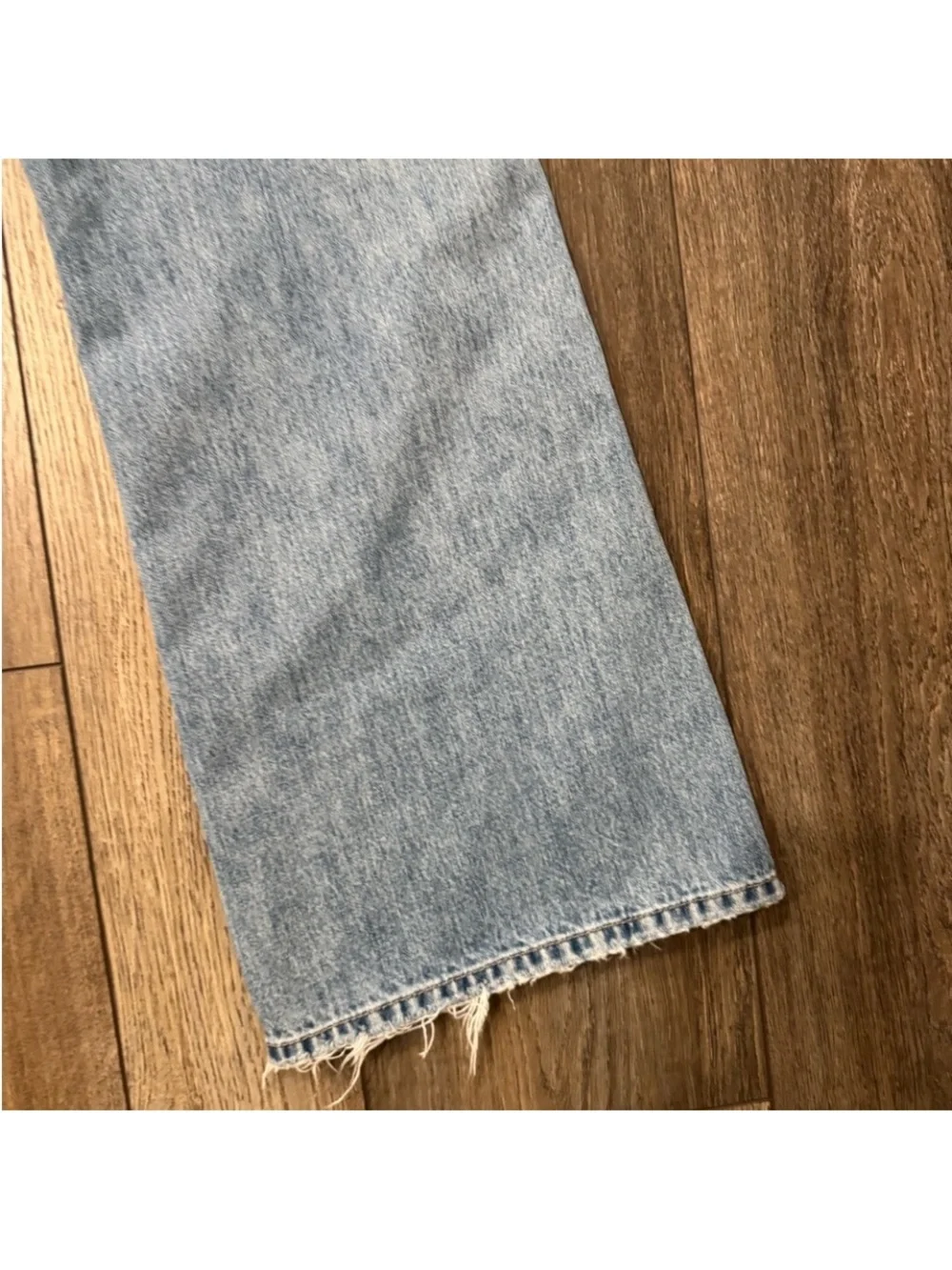 Pistola Women’s Vintage-Inspired Light Blue Distressed Wide Leg Jeans Size 26